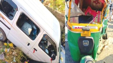 Accident Ujjain High speed car collides with auto father and daughter die in the accident