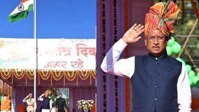 CM Sai at the flag hoisting ceremony