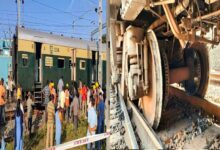 Five coaches of a passenger train derailed