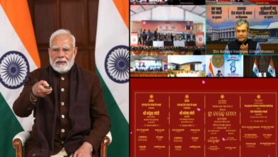 PM Narendra Modi inaugurates foundation stone of various railway projects